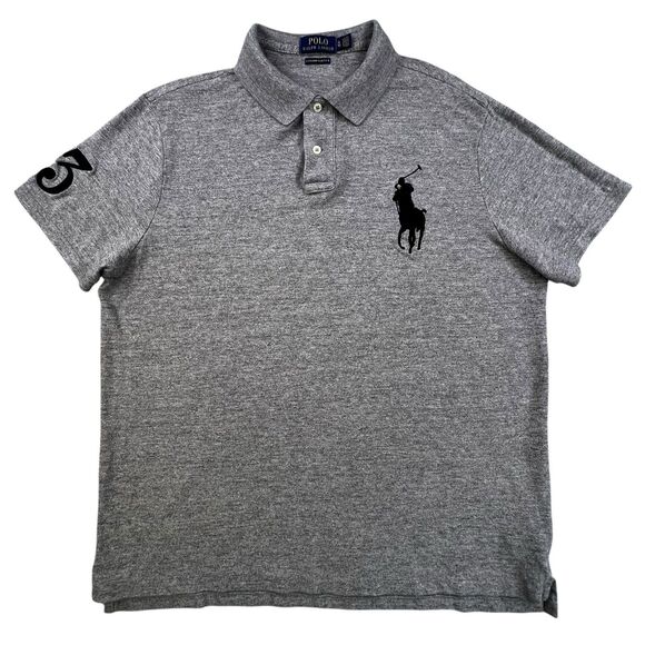 Polo Ralph Lauren Other - Polo Ralph Lauren Polo Shirt Mens XL Gray Custom Slim Fit Big Pony 3 Rugby Style